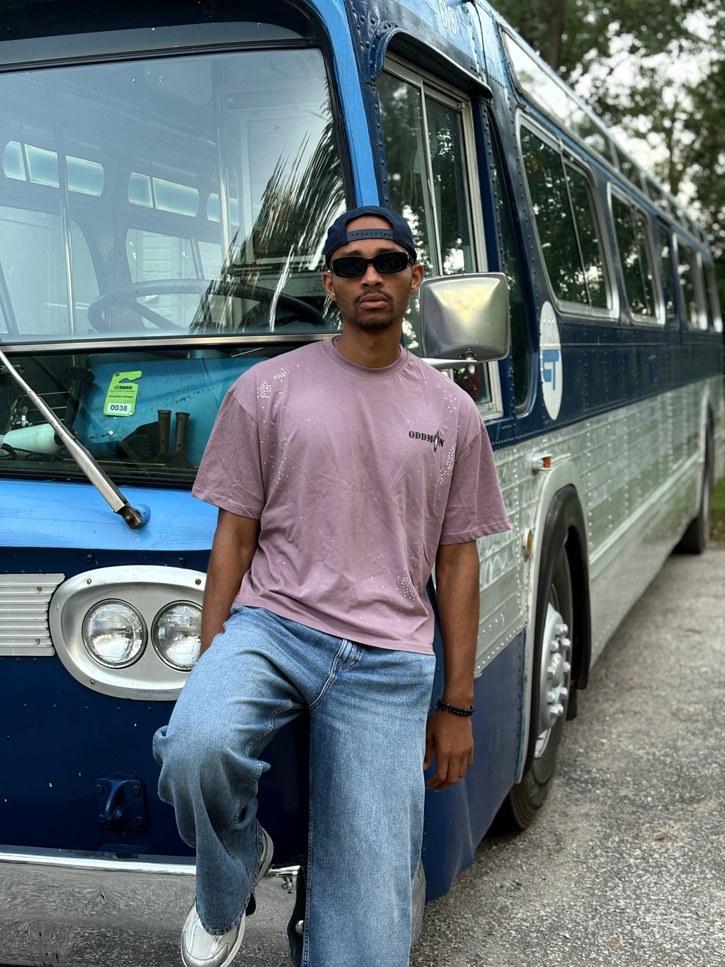 ODM Purple Rhinestone Tee